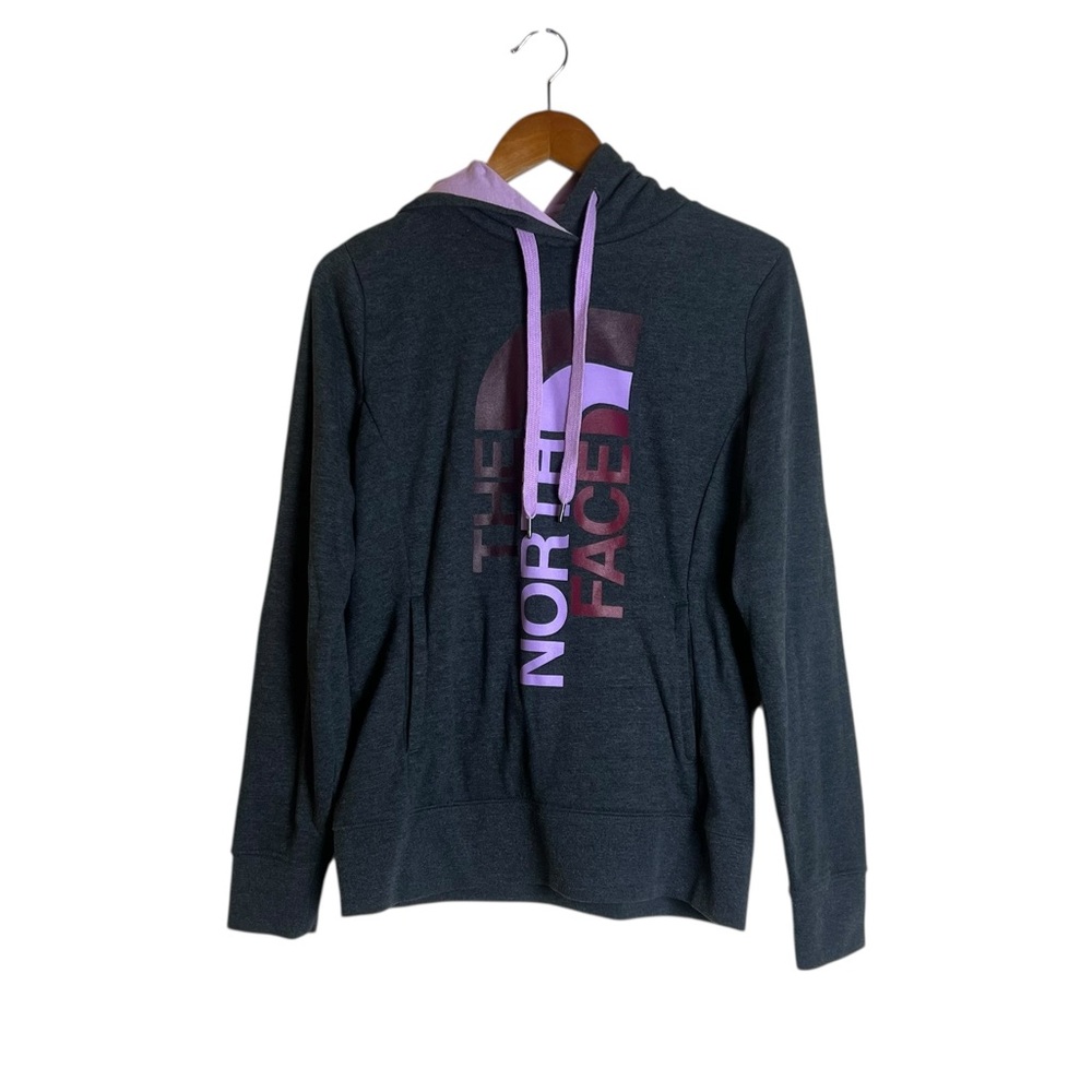 The north face grey fleece hoodie. Size medium - Picture 1 of 8